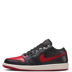 NEW JORDAN women's air jordan 1 low sneakers in black/gym red/sail